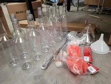 Perfect Pour Drink Making Supplies - (Bottles, Funnels,Mixing Spoon,ETC)READ