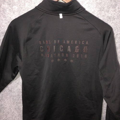 Bank of American Herren S/P Chicago Marathon Nike schwarz Dri-Fit durchgehender Reißverschluss Jacke - Bild 6 von 6