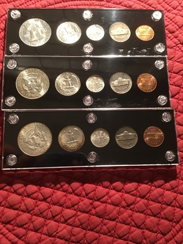 1962 Silver Mint Set + 2 1964 Silver Mint Sets. Beautiful Toning & Luster - Picture 2 of 2
