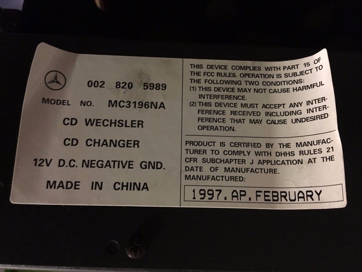 94-98 Mercedes RADIO & CD changer with mag 0028205989 0038206086 acca☆プレゼント包装 確認用☆