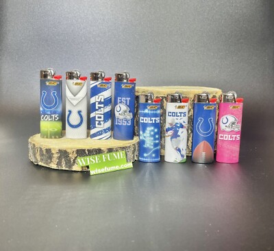 NEW BIC 8pc LARGE size indianapolis colts NFL football lighter LIMITED EDITION