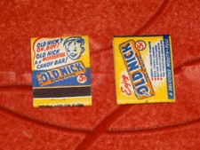 2x Full Unstruck Matchbook OLD NICK CANDY BAR Universal Match Corp St. Louis