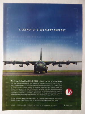 7/2008 PUB L3 COE LOCKHEED C-130 HERCULES FLEET ORIGINAL AD