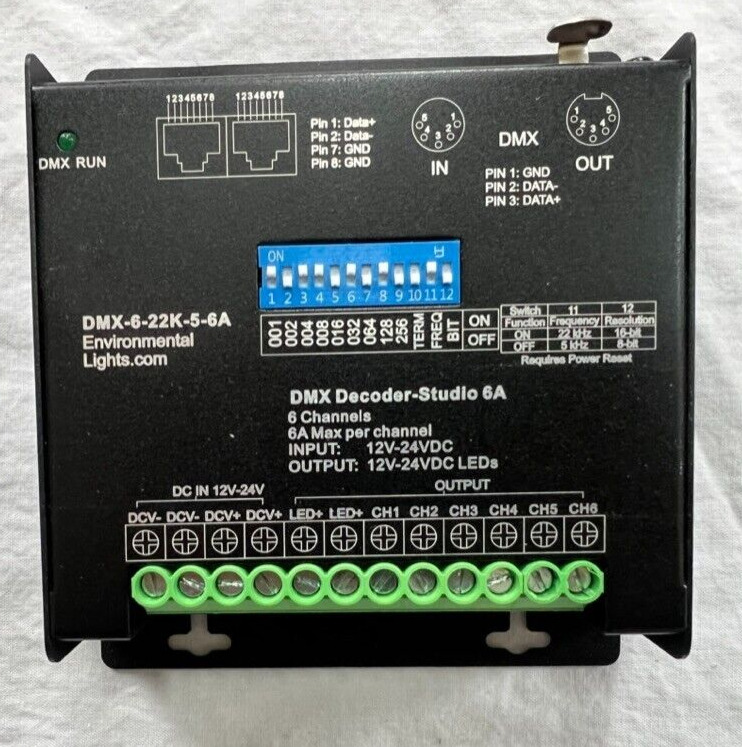 Environmental Lights DMX-6-22K-5-6A DMX Decoder-Studio 6A 6