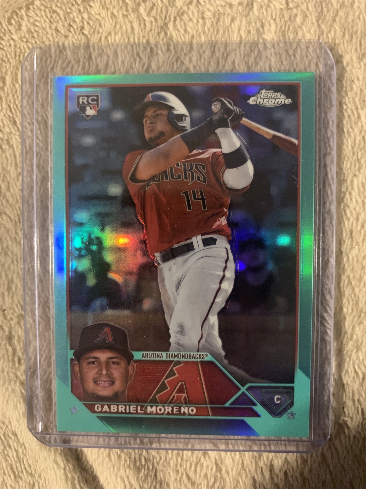2023 Topps Chrome Update Gabriel Moreno Aqua Refractor /199 RC Rookie #USC36