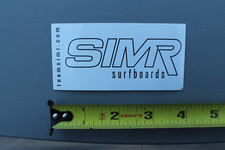 SIMR Surfboards Black White Original Simmer Sims OG V71A Vintage Surfing STICKER