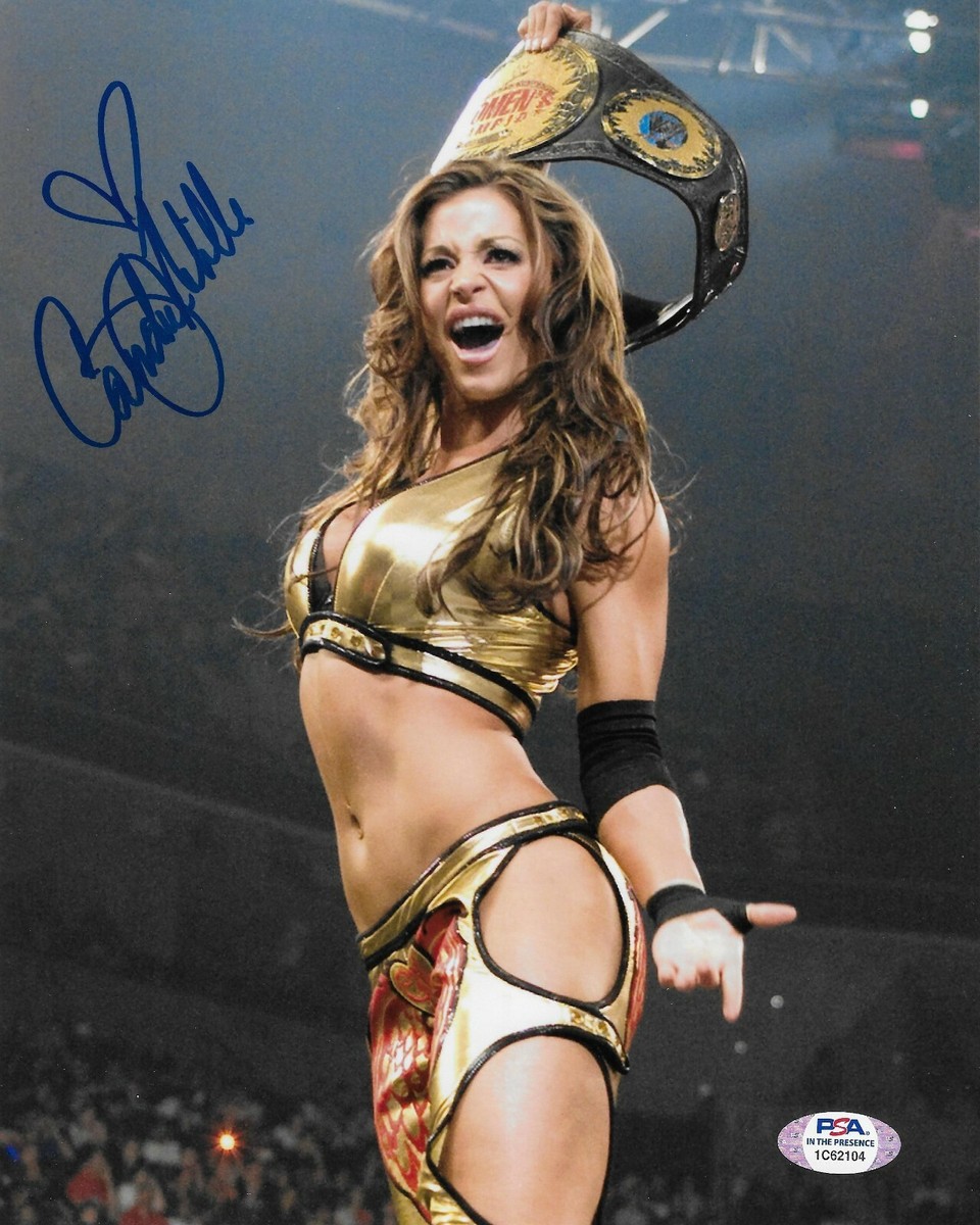 セール…キャンディスミシェル直筆サイン入り写真…Candice Michelle Candice Michelle WWE Diva Signed Autograph 8x10 Photo #4 w