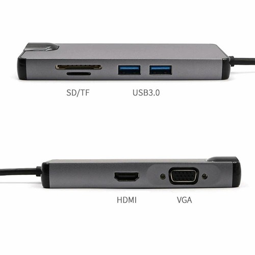 USB Type C Hub Adapter USB 3.0 4K HDMI SD/TF Card Reader For Mackbook PC - Picture 5 of 28
