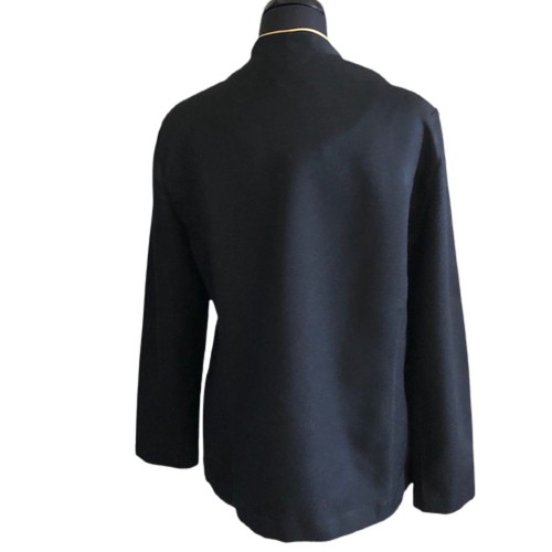 Chaqueta para mujer Elizabeth Williams con borde dorado bordado floral frontal abierto talla 14 - Imagen 2 de 5