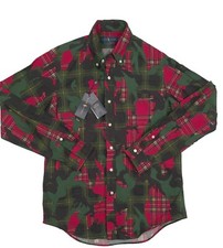 NEW 125 Polo Ralph Lauren Patchwork Shirt S or M Military Camo  Stuart Plaid
