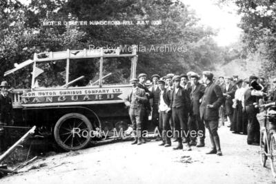 #ad Gqa 17 Wrecked Vanguard Motor Bus Handcross Hill Sussex. Photo GBP 3.65
