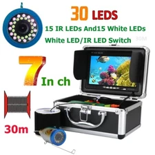 7" 50M Depth Infrared Fish Finder Underwater White Light Leds Fishing DVR Camera