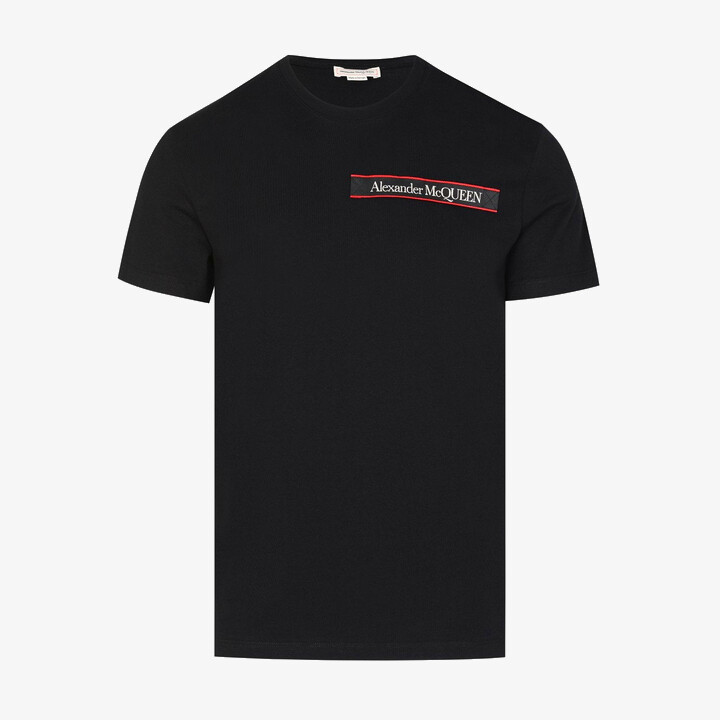 【Alexander McQUEEN】Logo Short Sleeve T-Shirt/全国送料込み Alexander McQueen Logo Tape T-Shirt - Black | eBay
