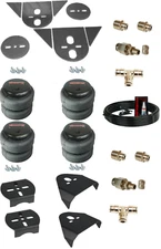 Import Torsion Bar Air Ride Bag Bracket Kit Front Rear 2500 Bags 3/8" Hose