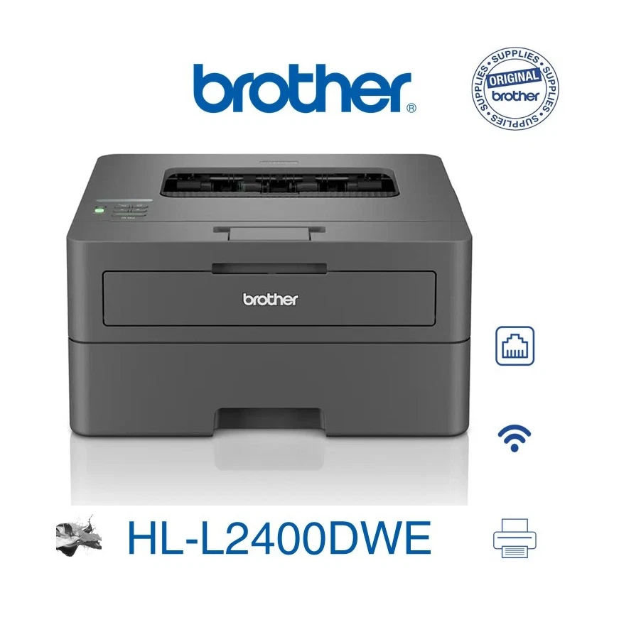 STAMPANTE LASER BROTHER HL-L2400DWE MONOCROMATICA WIFI A 5GHZ USB - Immagine 2 di 4