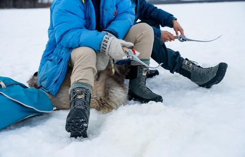 Nuevo ICEBUG Torne 2 Hombres BOTA DE NIEVE Talla 10.5 BUGrip GTX Cuero Gris Pino Ligero - Imagen 6 de 14