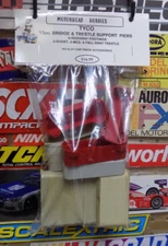 TYCO, 13pc. BRIDGE TRESTLE SUPPORT PIERS & FOOTINGS, HO SLOT CAR ACCESSORIES