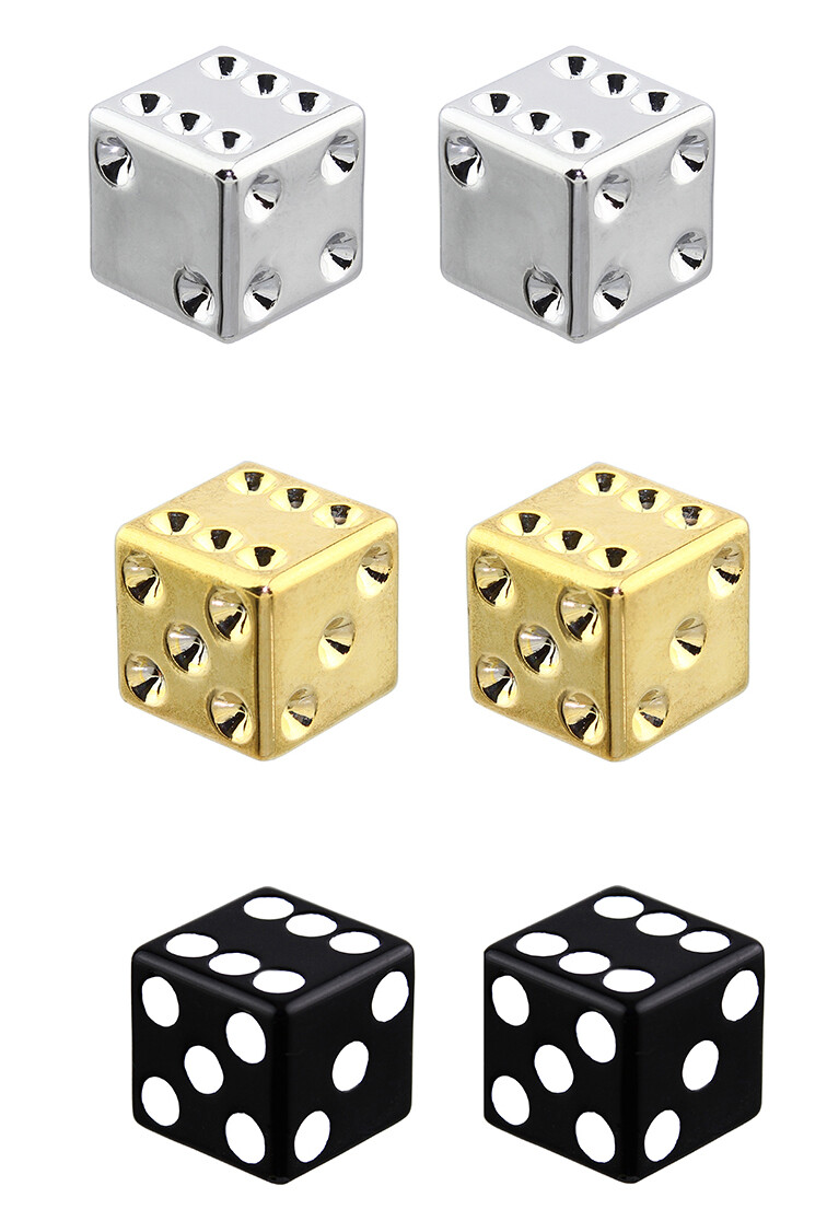 Dice Bicycle Valve Caps Lowrider BMX Chopper Bike Beach Cruiser