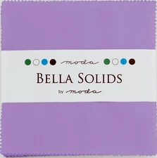 Hyacinth Bella Solids Moda Charm Pack 42 100% Cotton 5" Precut Quilt Squares