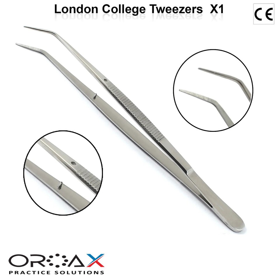 2 Ensembles De Pincettes London College - Pincettes à Fermeture Automatique En Acier Inox