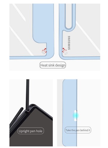 Smart Case Stand Cover Pen Holder For Samsung Galaxy Tab A7 A8 S6 S7+ S8+ Ultra - Picture 23 of 28