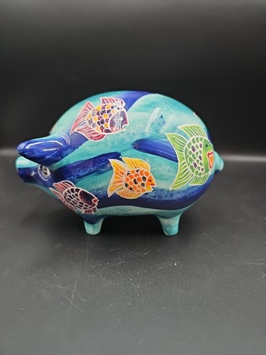 piggy bank With Multi Colorful Fish - Picture 4 of 6