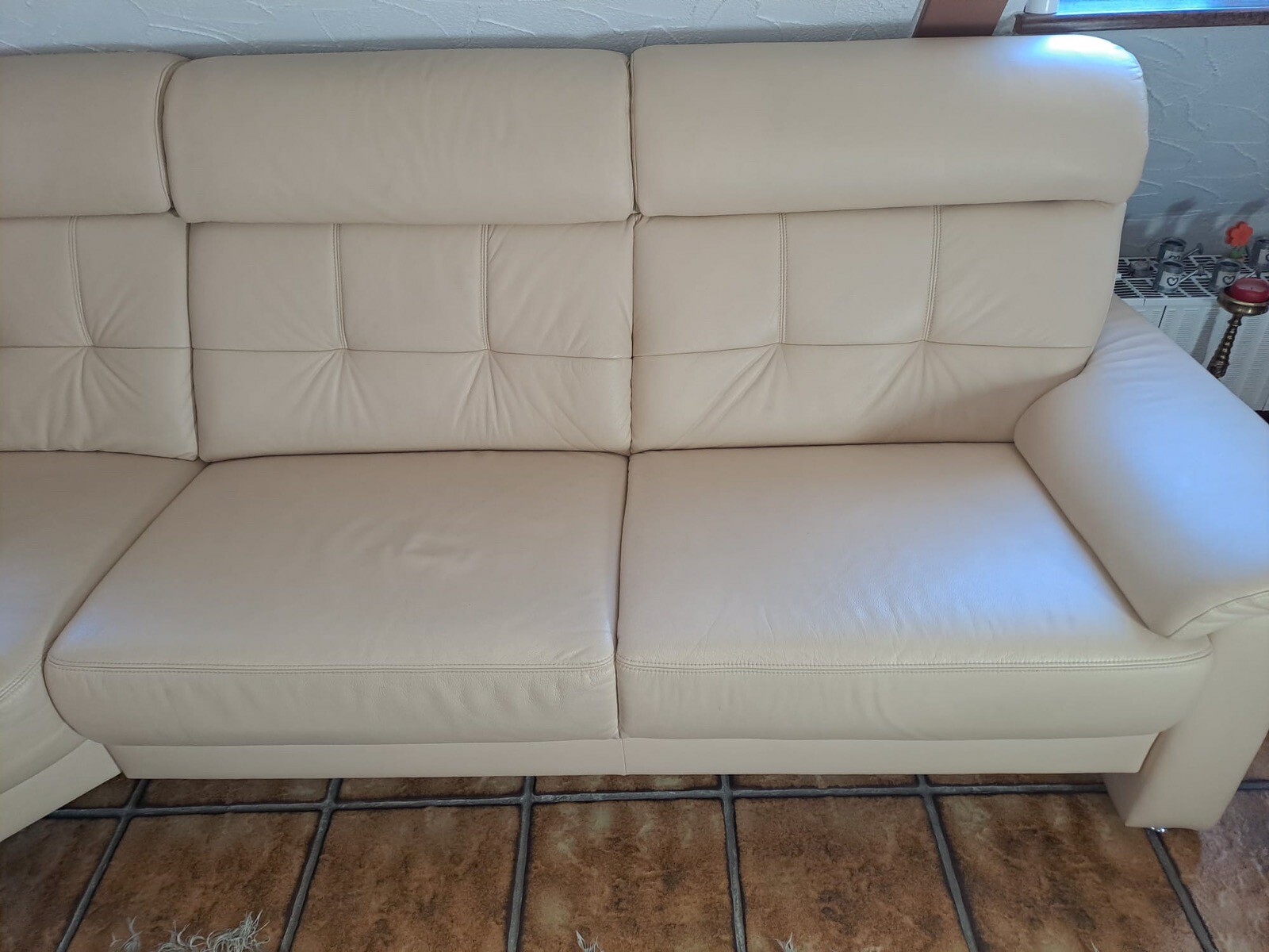 echt leder sofa gebraucht Beige Sehr Guter Zustand eBay