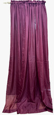 2 Panel Sheer Window Curtains Drape 90" Long Rod Pocket Solid