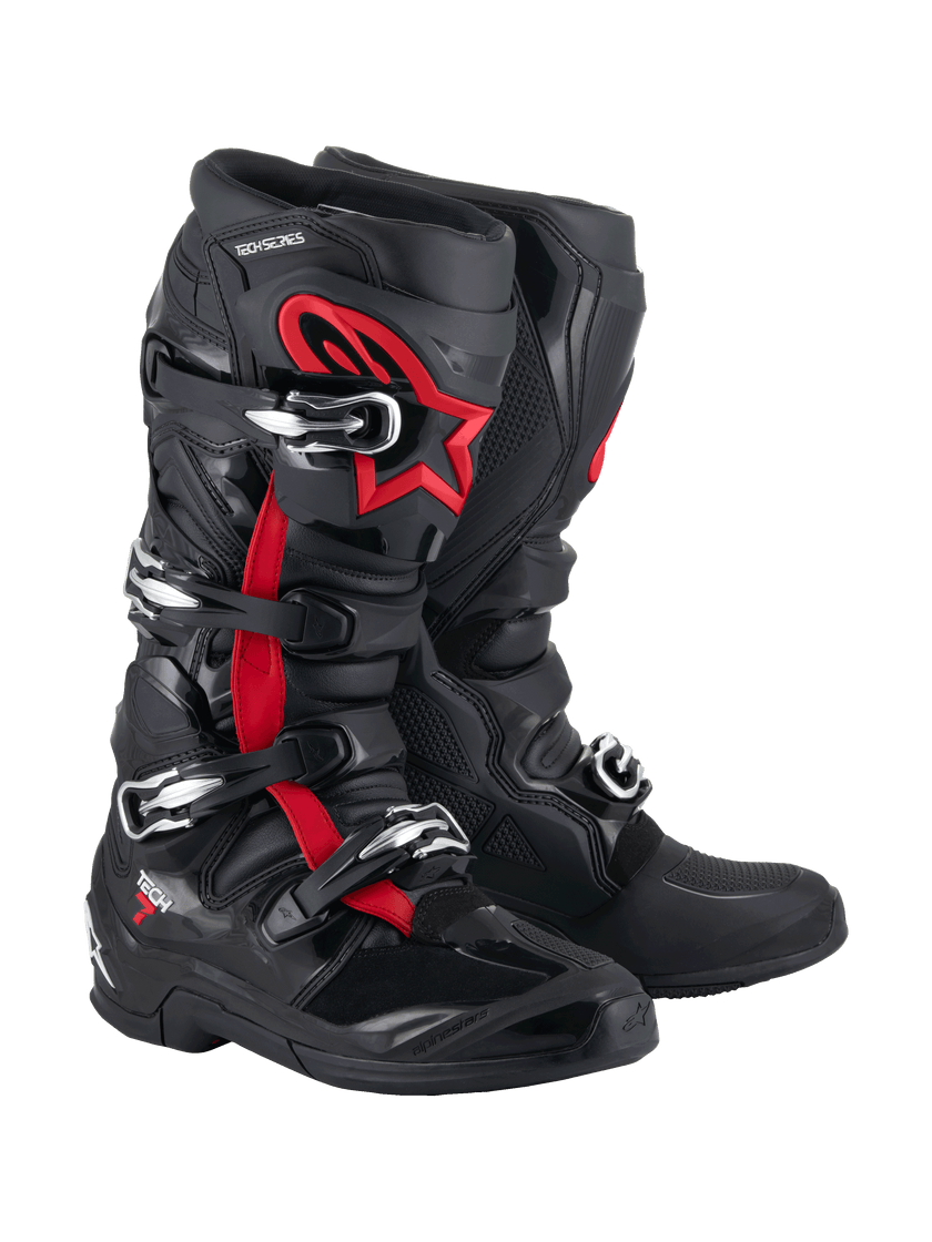Alpinestars Tech 7 バイクブーツ 黒/赤/白 Alpinestars Tech 7 Boots Black/Red FLUO Size 9 | eBay