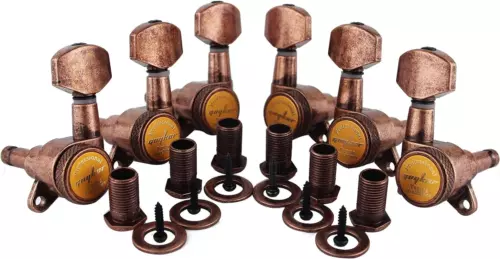 Guitar Locking Tuners (3L + 3R) - 1:18 Lock String Tuning Key Pegs Machine Head 