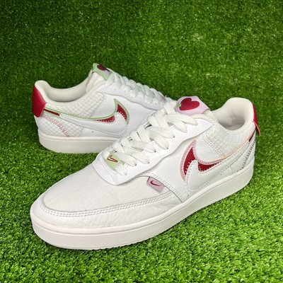 Nike Women 8.5 Men 6.5 Court Vision Low PRMV White Red Lilac Sneakers CI7827-100  | eBay