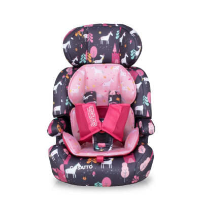 Cosatto Zoomi Autositz Gruppe 1,2,3 geeignet ab 9KG einfache Montage Unicorn Land