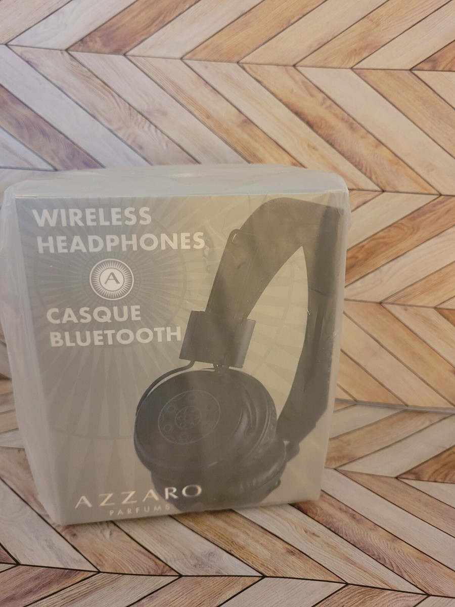 New AZZARO Parfums Black Casque Bluetooth Wireless Headphones