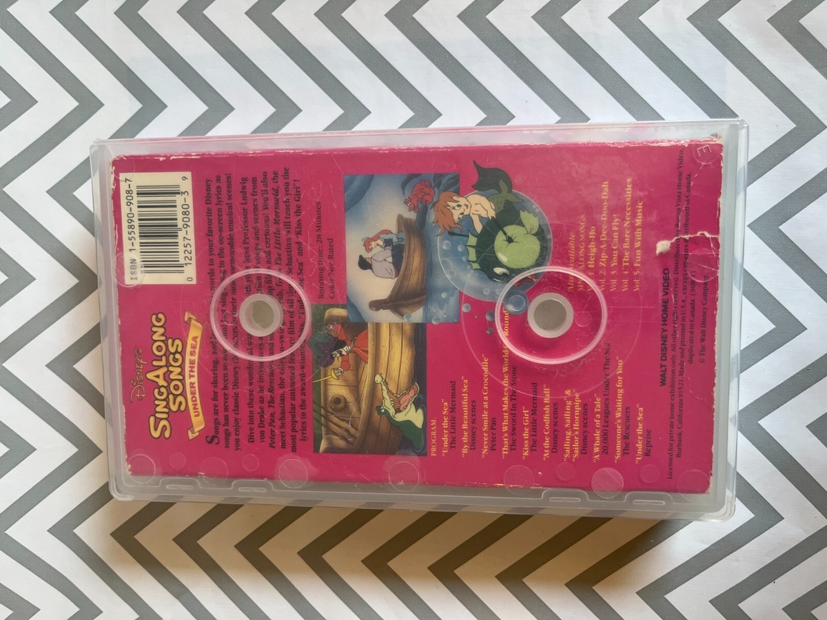 DISNEY'S ~ SING ALONG SONGS ~ UNDER THE SEA ~ VHS ~ VOL. SIX