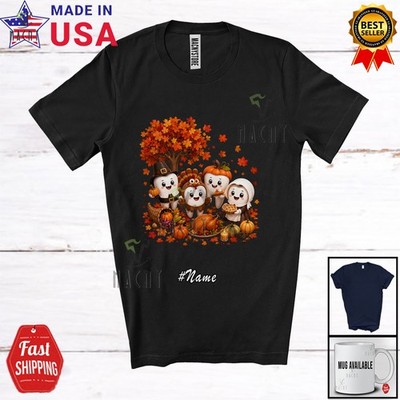 Custom Name Four Turkey Teeth Tooth; Thanksgiving Fall Tree Dentist Dental Shirt