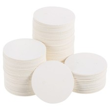 Card Display Earring, 500pcs Empty Labels Round Cardboard Style 2, White