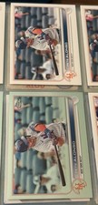 Pete Alonso 2 card lot 2022 Topps #315 Chrome #209 New York Mets baseball cards