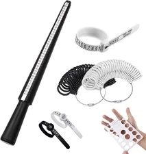 Ring Sizer Tool Kit, 7-Piece Ring Measurement Set for Sizes 1-17