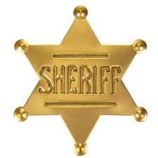 Sheriff Badge Western Police Badge For Cowboy Party Decoration Dress-Up