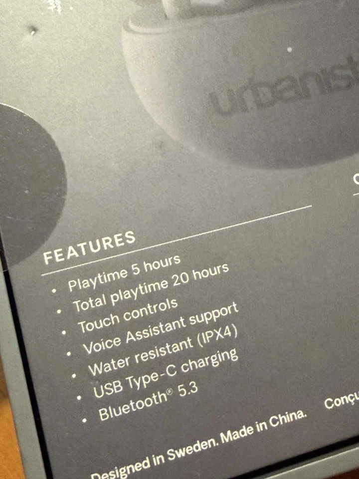 Urbanista Austin True Wireless Earbuds with Built-In Microphone - Storm Gray - Image 4 of 4