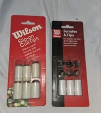 NEW WILSON REPLACEMENT Slip ON CUE TIPS LOT OF 2 9 Total 3 12mm 3 13mm