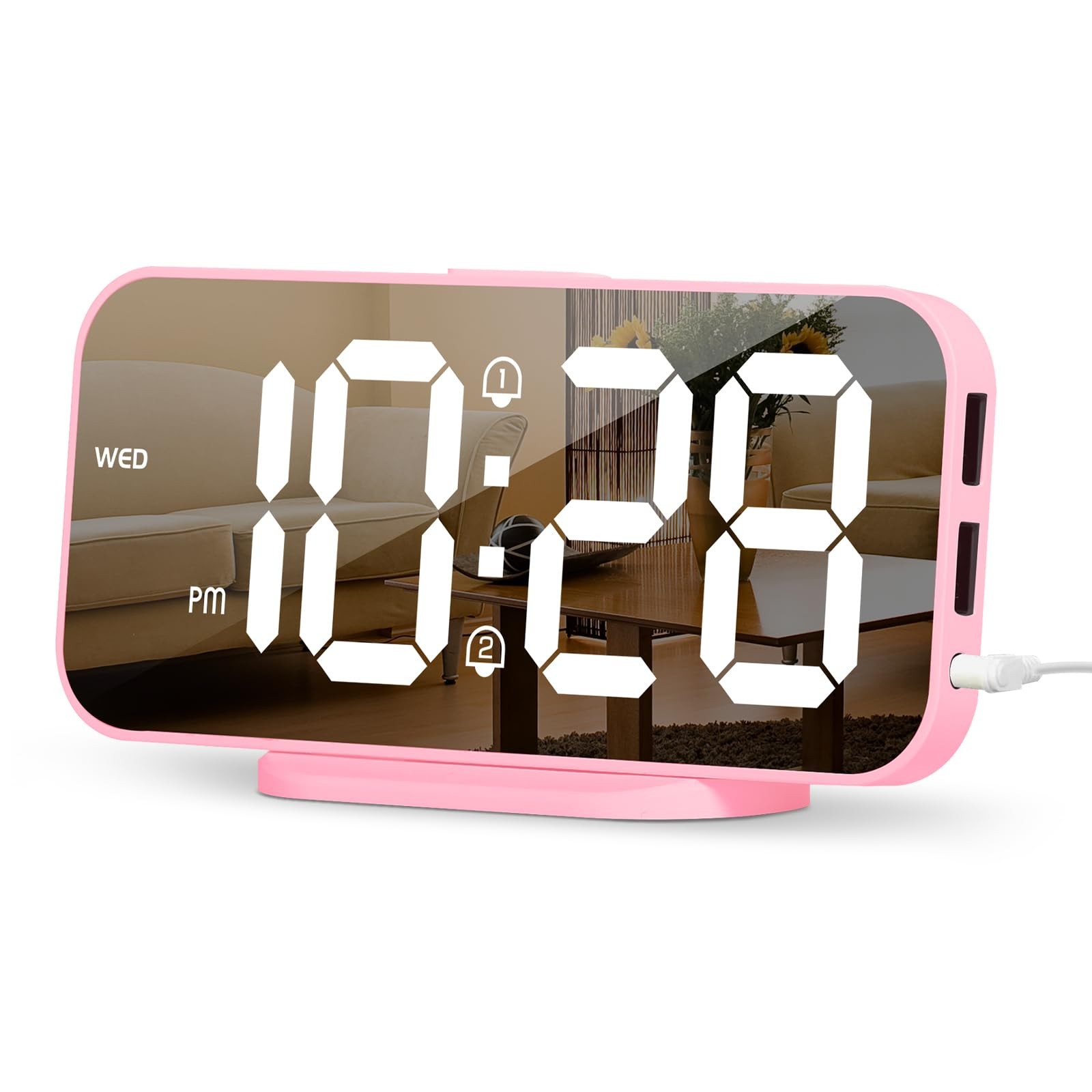 For Girls & Teens, Dual Alarms, Snooze, Adjus...