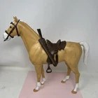 Vintage 1967 Marx Horse Johnny West Action Figure Palamino With Saddle 13”