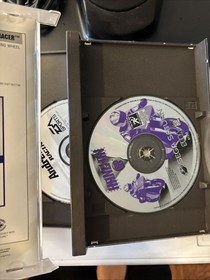 Sega Saturn Arcade Racer Analog Steering Wheel TESTED Two Games Andretti Hang On