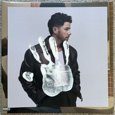 Nick Jonas Handprint Album Insert w/New Sealed Vinyl LP - Obtained In Person 2/7