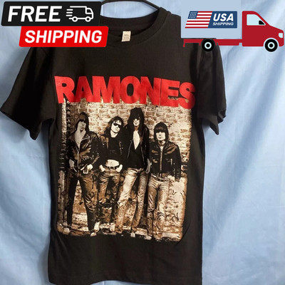 The Ramones Shirt, Short Sleeve Black Cotton T-shirt, Size S to 5XL