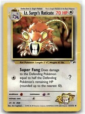 Lt. Surge's Raticate 51/132 Uncommon Gym Heroes Pokemon EN Unlimited HP on eBay