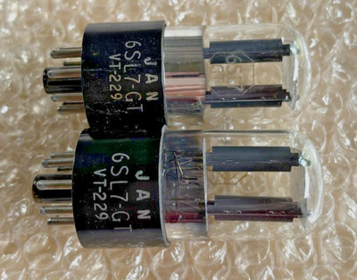 NOS PAIR 1945 RCA JAN-6SL7GT VT-229 TUBES 2 TUBES | eBay