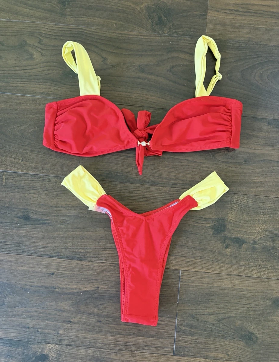 Yellow Solid Bikini Swimwear for Women for sale | eBay