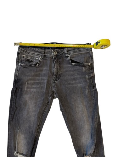 Superdry Pantalones de mezclilla Super Skinny negros desgastados elásticos para hombre talla 31x31 GUC👖 - Imagen 5 de 13